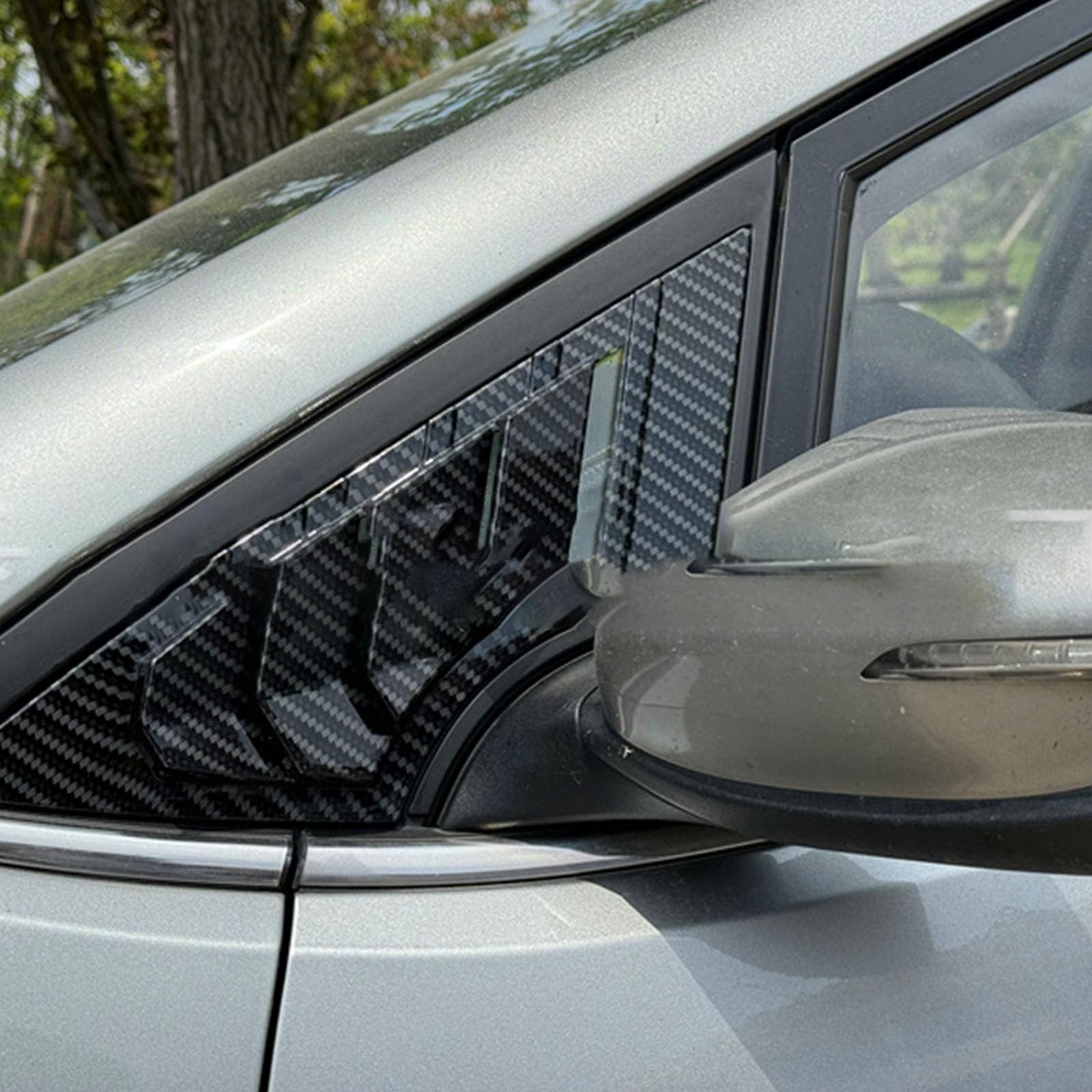 2 sztuki do KIA K3 Front 2013-2018, tylne okiennice do szyb samochodowych, żaluzje boczne, osłony, wykończenia, akcesoria zewnętrzne ABS, B Carbon Fiber Look