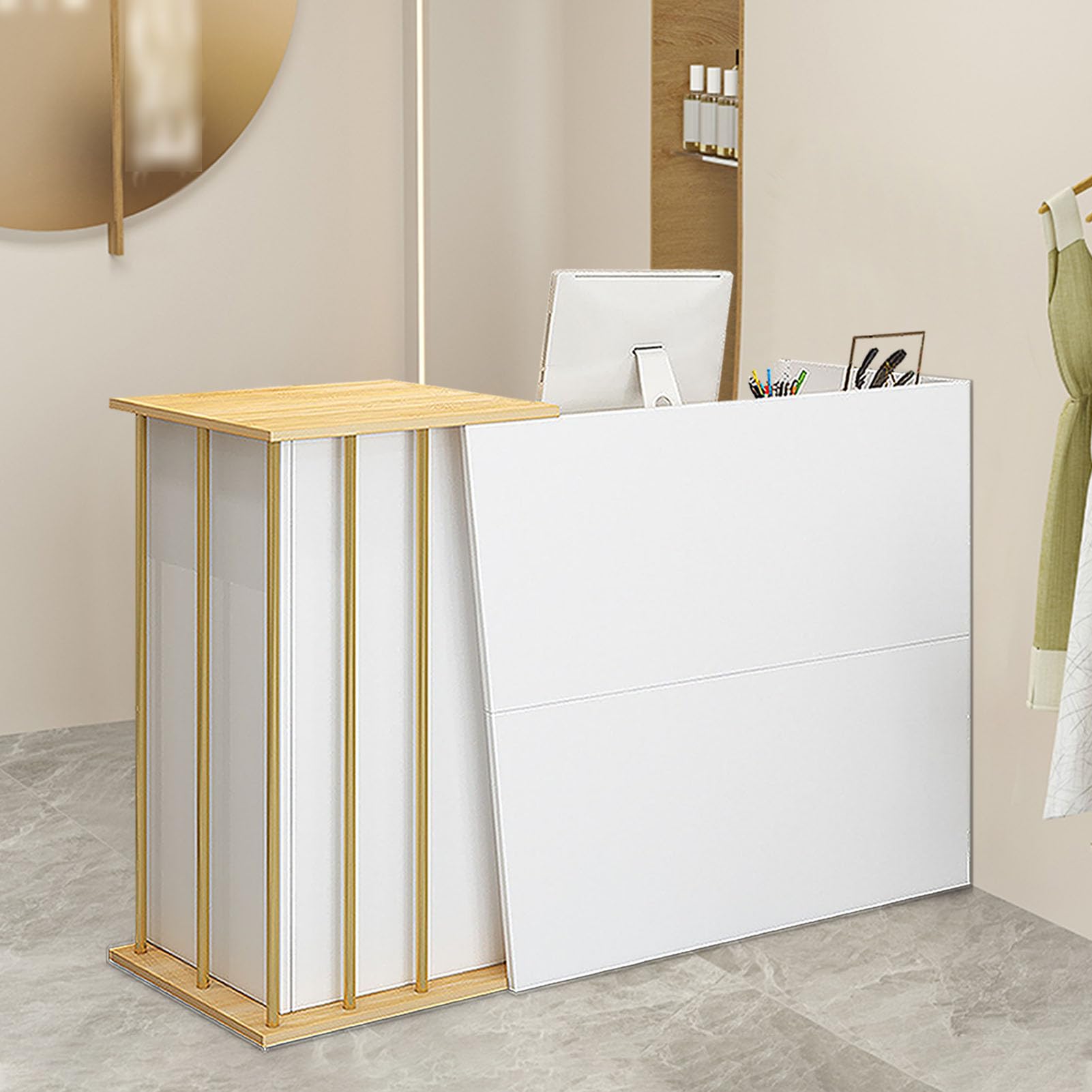 Comptoir de réception design 100cm avec tiroirs et armoires verrouillables