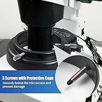 Vista 6 de Annhua Iluminación ajustable de luz de microscopio de anillo LED de 144, lámpara de microscopio Fuente de luz LED para microscopios estéreo de Negro