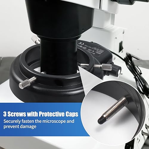 Miniatura 6 de Annhua Iluminación ajustable de luz de microscopio de anillo LED de 144, lámpara de microscopio Fuente de luz LED para microscopios estéreo de