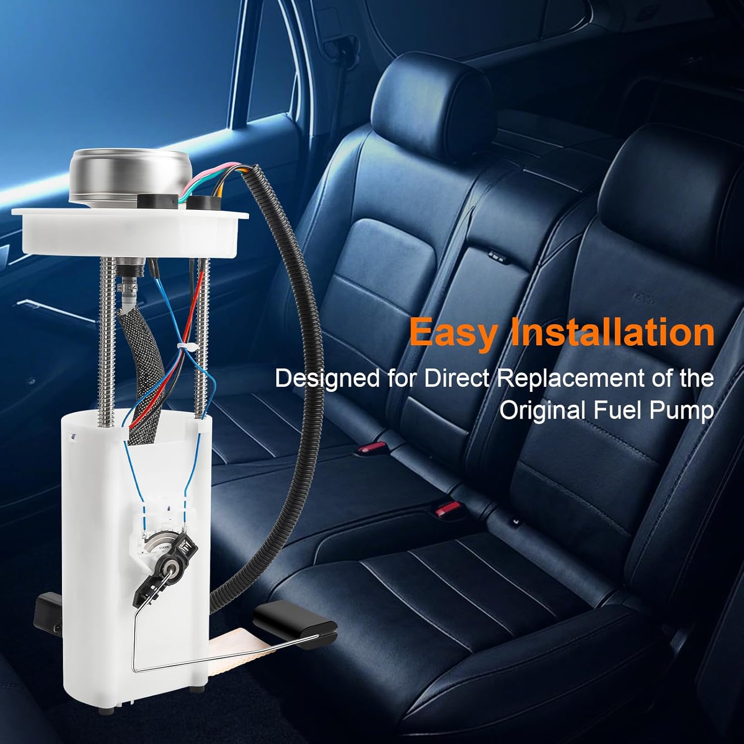 Electric Fuel Pump Assembly Compatible with Jeep TJ Wrangler 1997 1998 1999 2.5L 4.0L L4 L6, Replace E7122MN 4897754AA 4897754AB 5012951AD