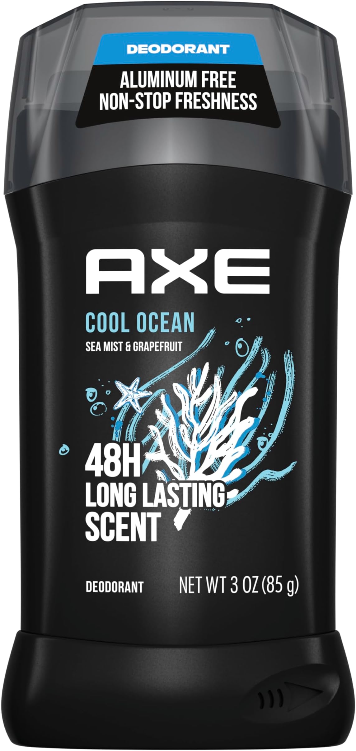 AXE 2 pack Aluminum-Free Deodorant 3oz each for Men w/Essential Oils Cool Ocean Aluminum Free 48hr Protection