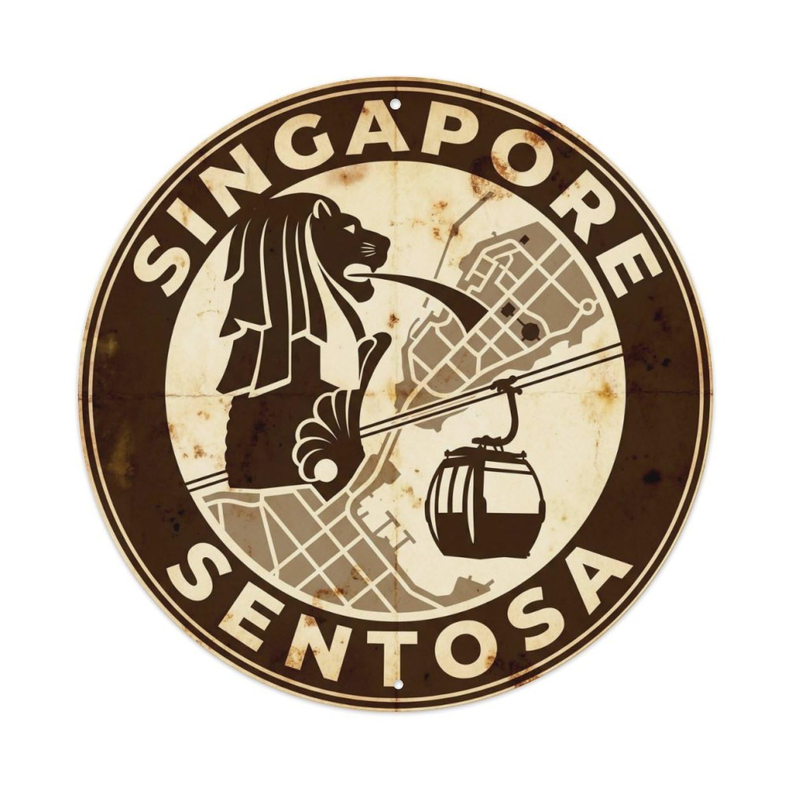 Singapore Sentosa Island Destination Ocean Journey Metal Tin Sign