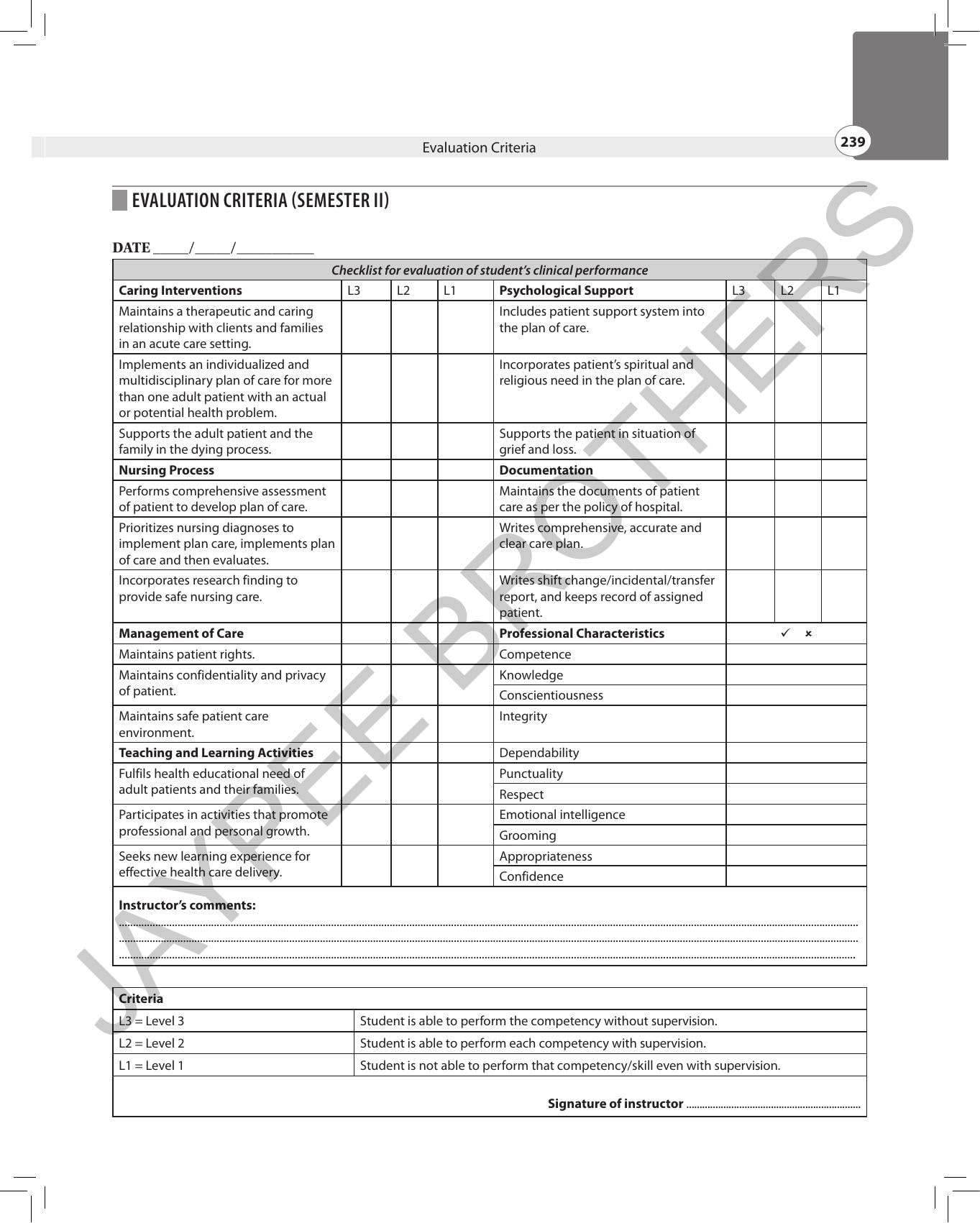 FUNDAMENTALS OF CLINICAL NURSING PROCEDURE RECORD BOOK AND CLINICAL DIARY 3