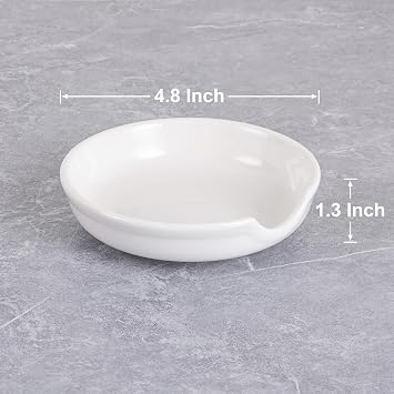 Spoon Rests for Stove Top, Ceramic Spoon Holder for Kitchen Counter, Heat-Resistant Cooking Utensil Rest, Coffee Spoon Holder, Spoon Rest for Ladles Spatula (1, White)