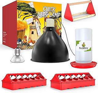 All-in-One Chick Brooder Kit with 75W Adjustable Heat Lamp, Spill-Proof Feeder & Waterer, and Rust-Proof Perch Stand for 5–15 Chicks