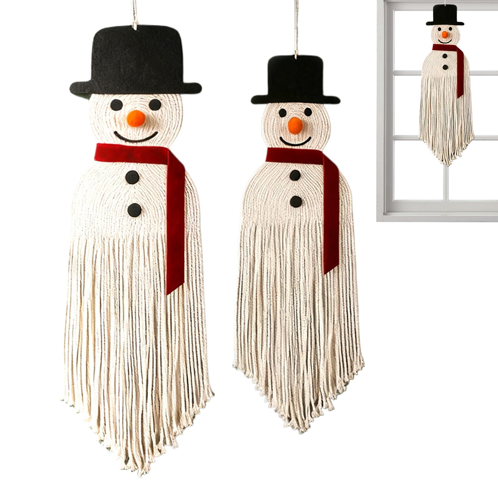 Décoration murale macramé bohème (Lot de 2) - Cadeau idéal de Noël pour salon et chambre
