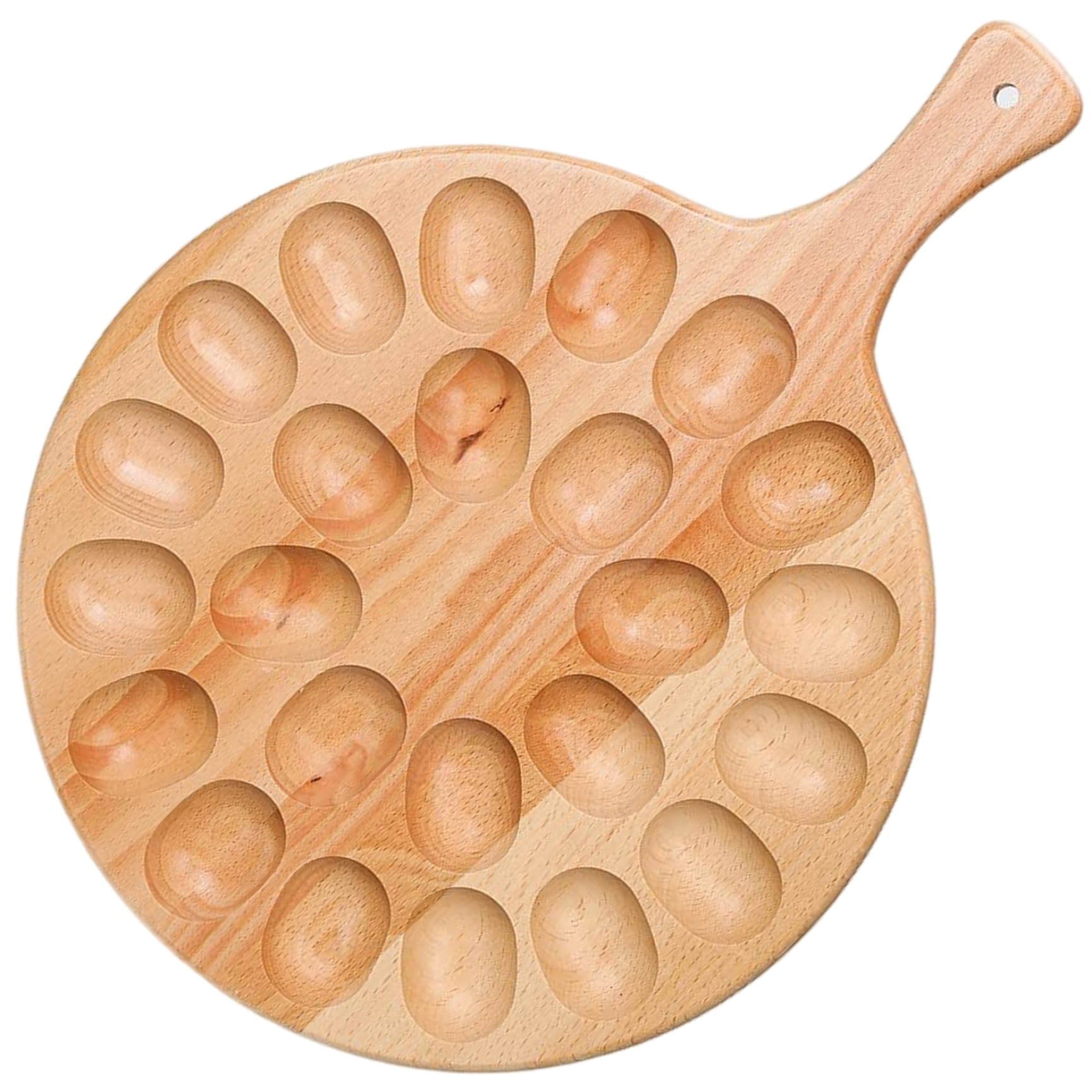 Récipients pour œufs farcis sur plan de travail - Support en bois de cuisine 24 places
