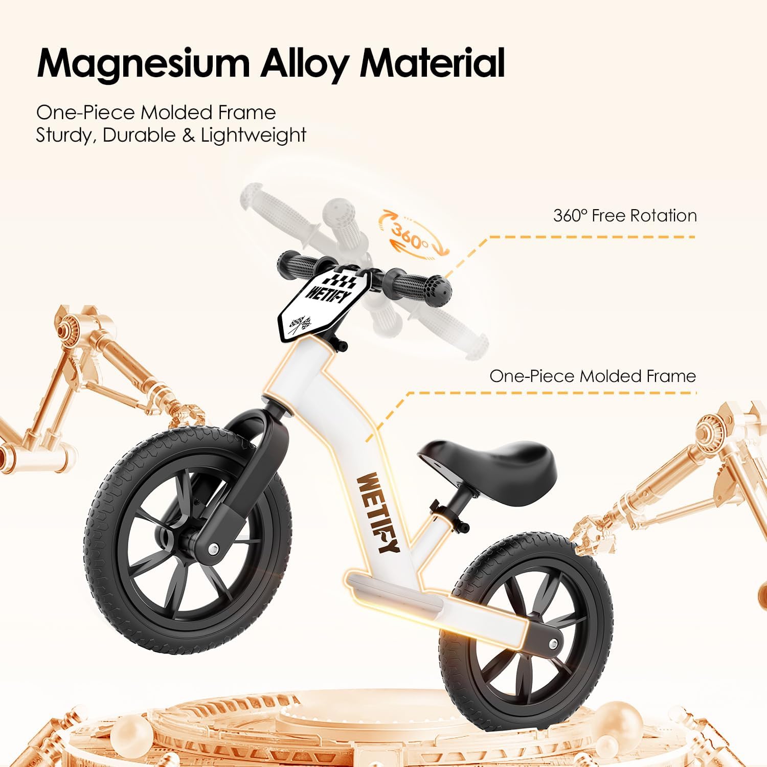 Balance Bike 2 Year Old, 2-5 Year Old Toddler Balance Bike, No Pedal Bikes with Adjustable Handlebar & Seat, 2 3 4 5 Year Old Boyds Girls Birthday Gifts Toys