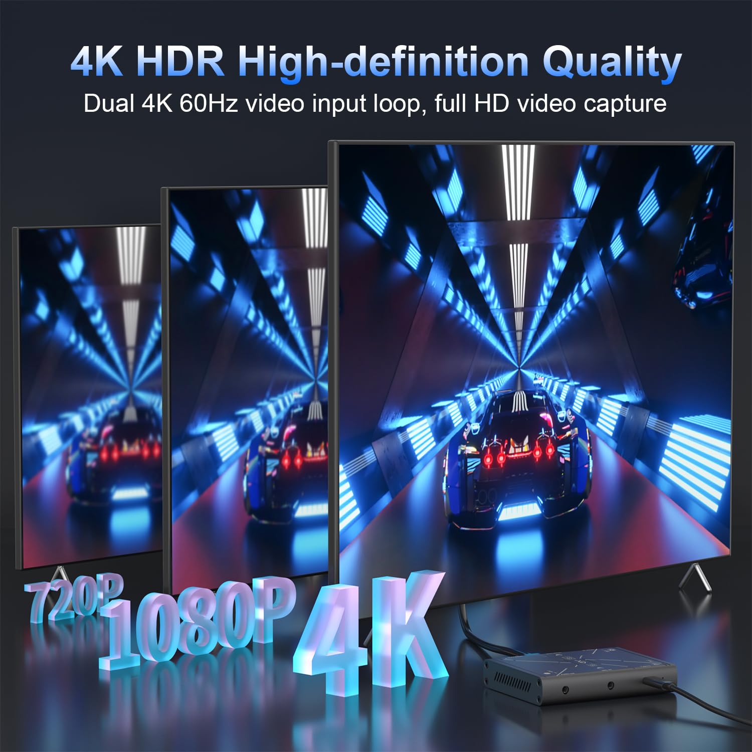 Tarjeta de captura de video 4K, transmite y graba en 4K30 HDR10,1080P120 con latencia ultra baja en PS5, PS4/Pro, Xbox Series X/S, Xbox One X/S, Switch/OLED, Steam Deck, cámara en OBS y más