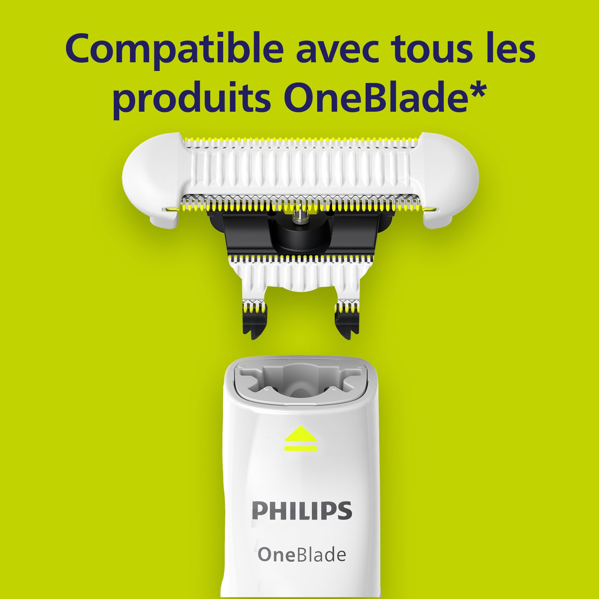 Philips OneBlade Intimate lames, pour tous les modèles OneBlade et OneBlade Pro, avec les lames SkinProtect pour la zone intime, 2 pièces (modèle QP229/50)