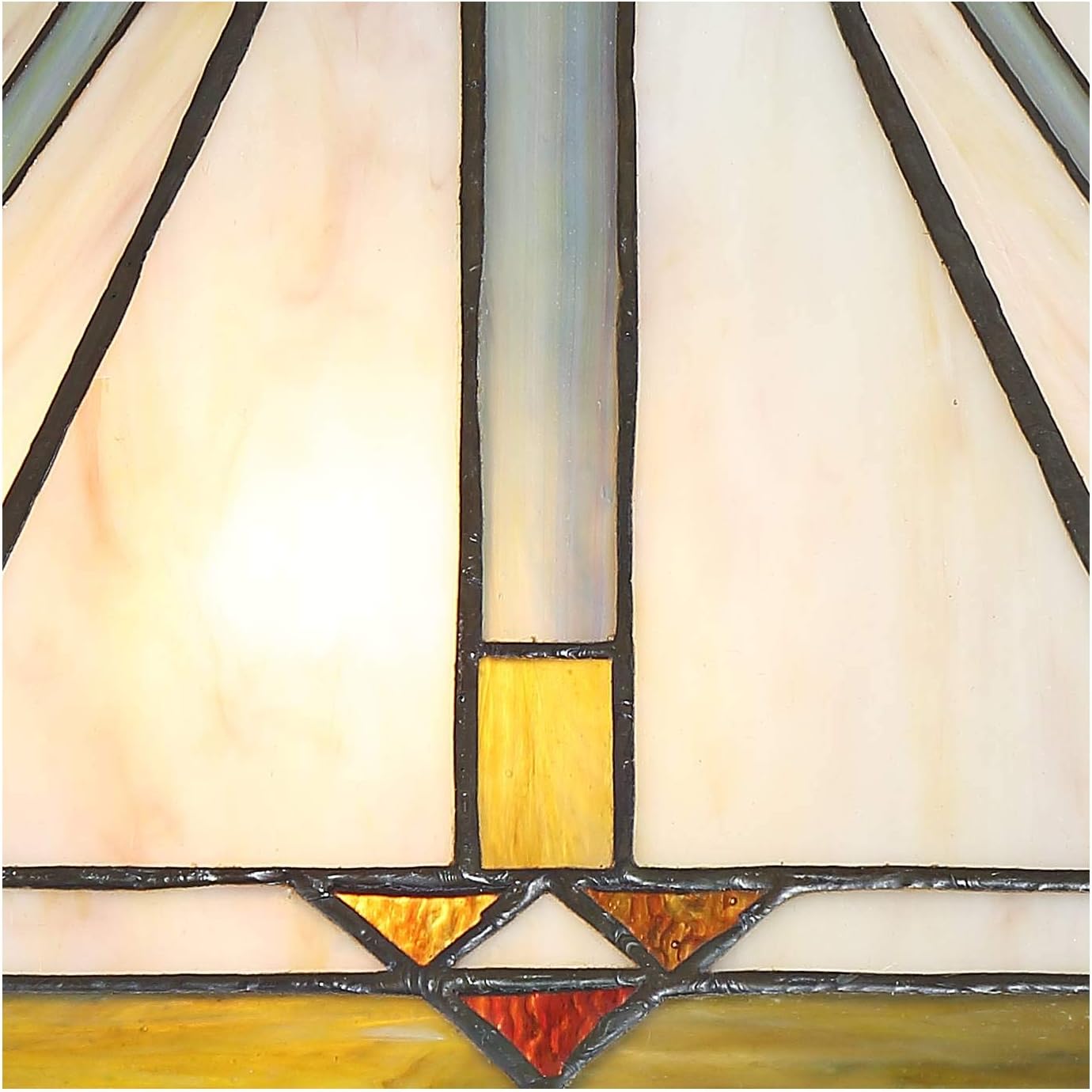 Robert Louis Tiffany Landford Traditional Mission Tiffany Style Accent Table Lamp 22.5" High Bronze Brown Metal Antique Glass Art Shade Cottage Core Decor for Living Room Bedroom House Nightstand