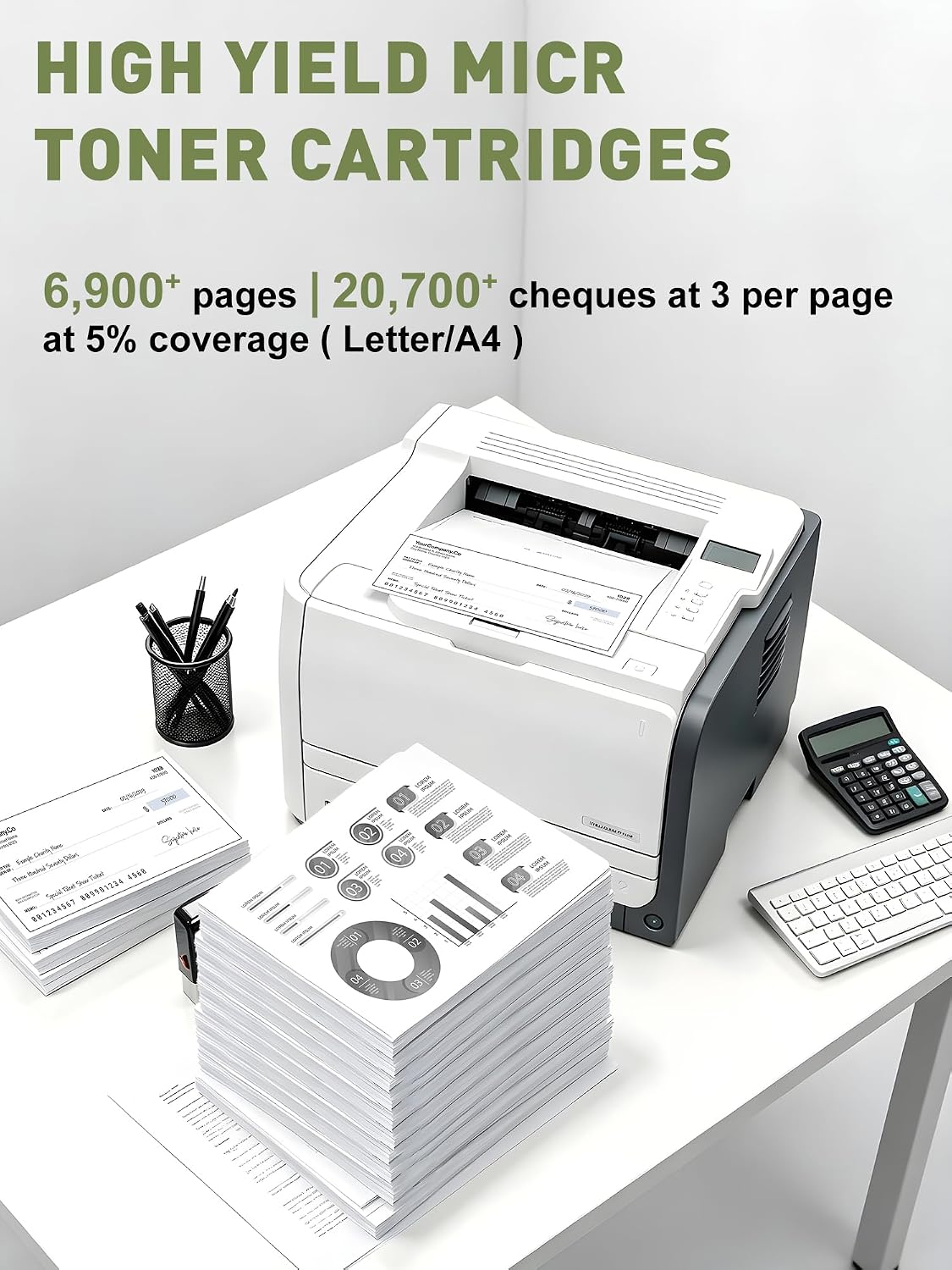 hehua 05X CE505X MICR Toner Cartridge Replacement for HP CE505X 05X 05A Toner Cartridge Compatible with HP LaserJet P2055 P2055d P2055dn P2055x Printers (1-Pack, 6,900 Pages)