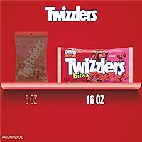 Vista 4 de TWIZZLERS Bites Cherry Flavored Regaliz Style - Bolsa de caramelos, 16 onzas