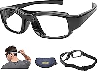 SooGree Racquetball Goggles for Squash, Basketball & More - Impact-Resistant Sports Glasses, Prescription Compatible, Adjustable Strap