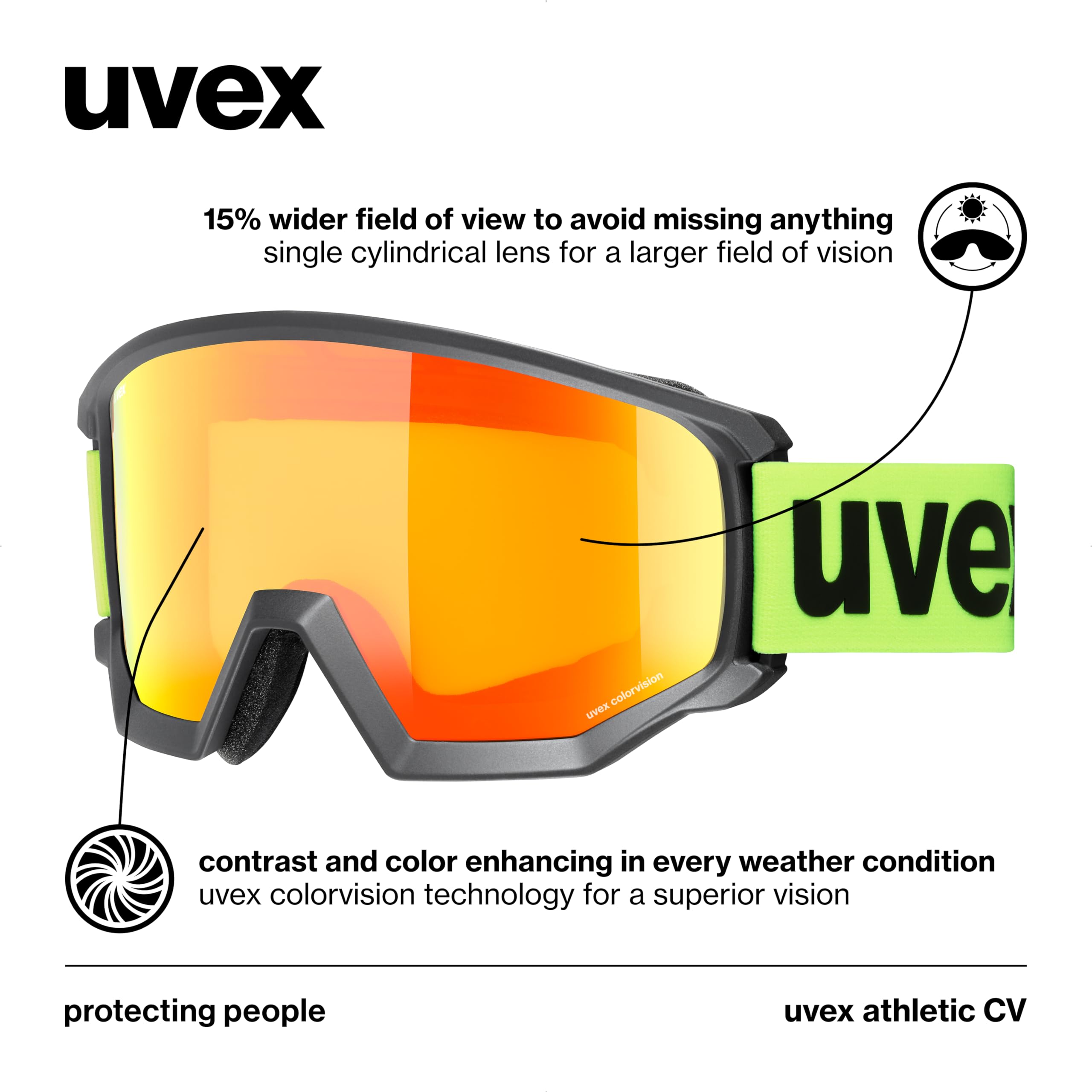 uvex 偏光スキーゴーグル ブラック 収納ケース付き【使用一回のみ】 Amazon | [uvex] ウベックス スキースノーボードゴーグル ユニ