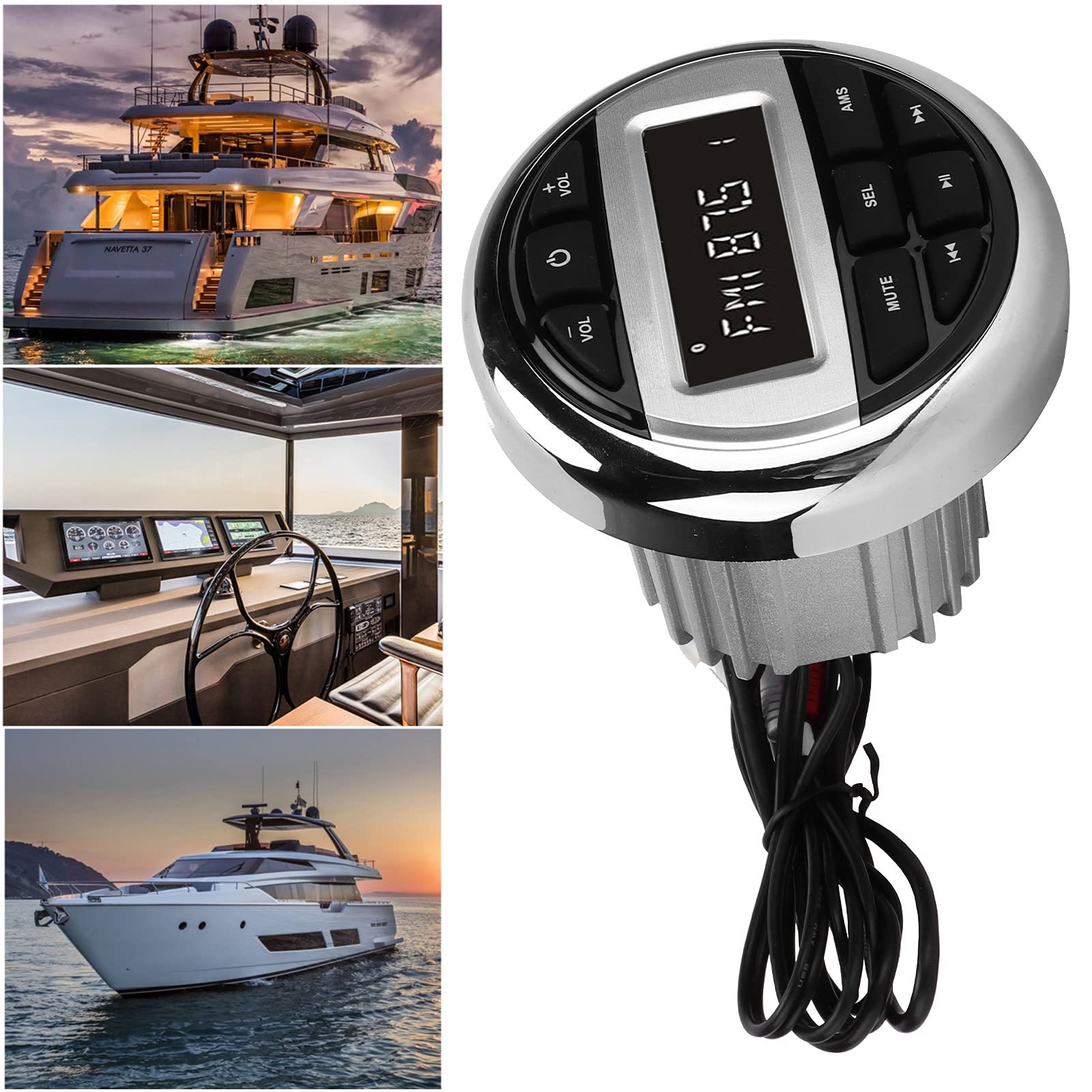 marine radio bluetooth,Marine Radio Bluetooth,Tbest Schiffs-Yachtteile,Marine-Bluetooth-Lautsprecher,Mp3-Player,Wasserdichtes Schiffszubehör Für Badezimmer,Saunaraum