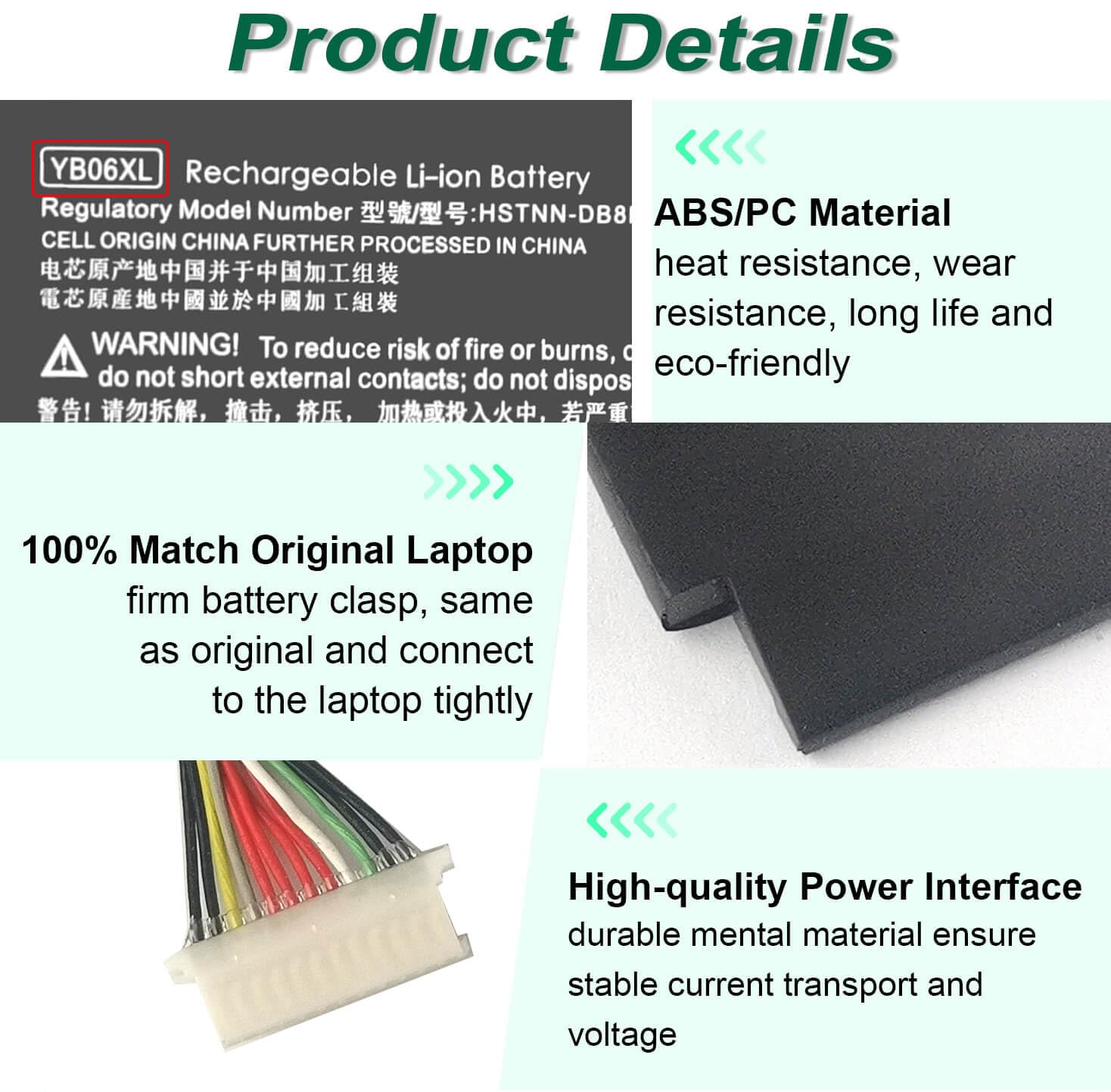 DMKAOLLK 84.08Wh YB06XL 928372-855 928427-272 Battery for HP Spectre X360 Convertible 15-CH011DX 15-CH0XX 15T-CH000 15-CH011NR 15-CH 15T-CH Series 928372-856 928427-271 YB06084XL 11.55V