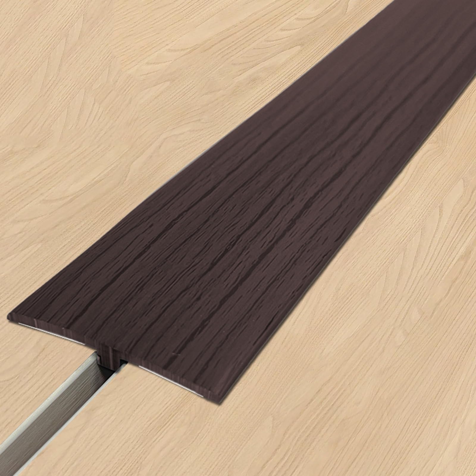 Striscia autoadesiva in vinile per pavimenti, 100 cm, con venature del legno marrone, per laminato, strisce di giunzione facili da pulire e soluzione decorativa per la casa