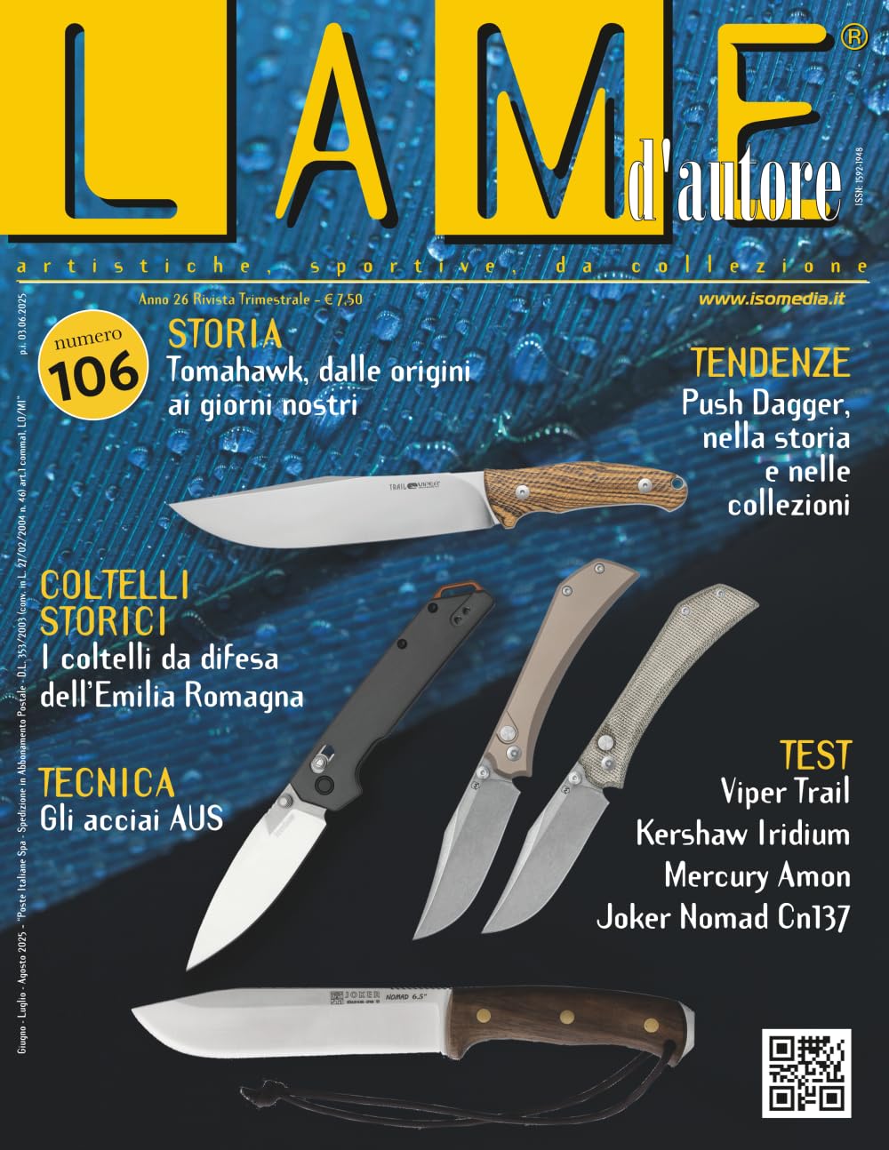 Lame d'autore n. 106: artistiche, sportive, da collezione