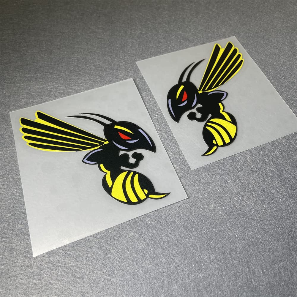 Car Stickers for Vinyl Vesp Power Bee Classic Film Hero Decals Motorcycle Fuel Tank Body Computer Case Vehicle Trucks 3M 1 Pair 109x96mm (A)