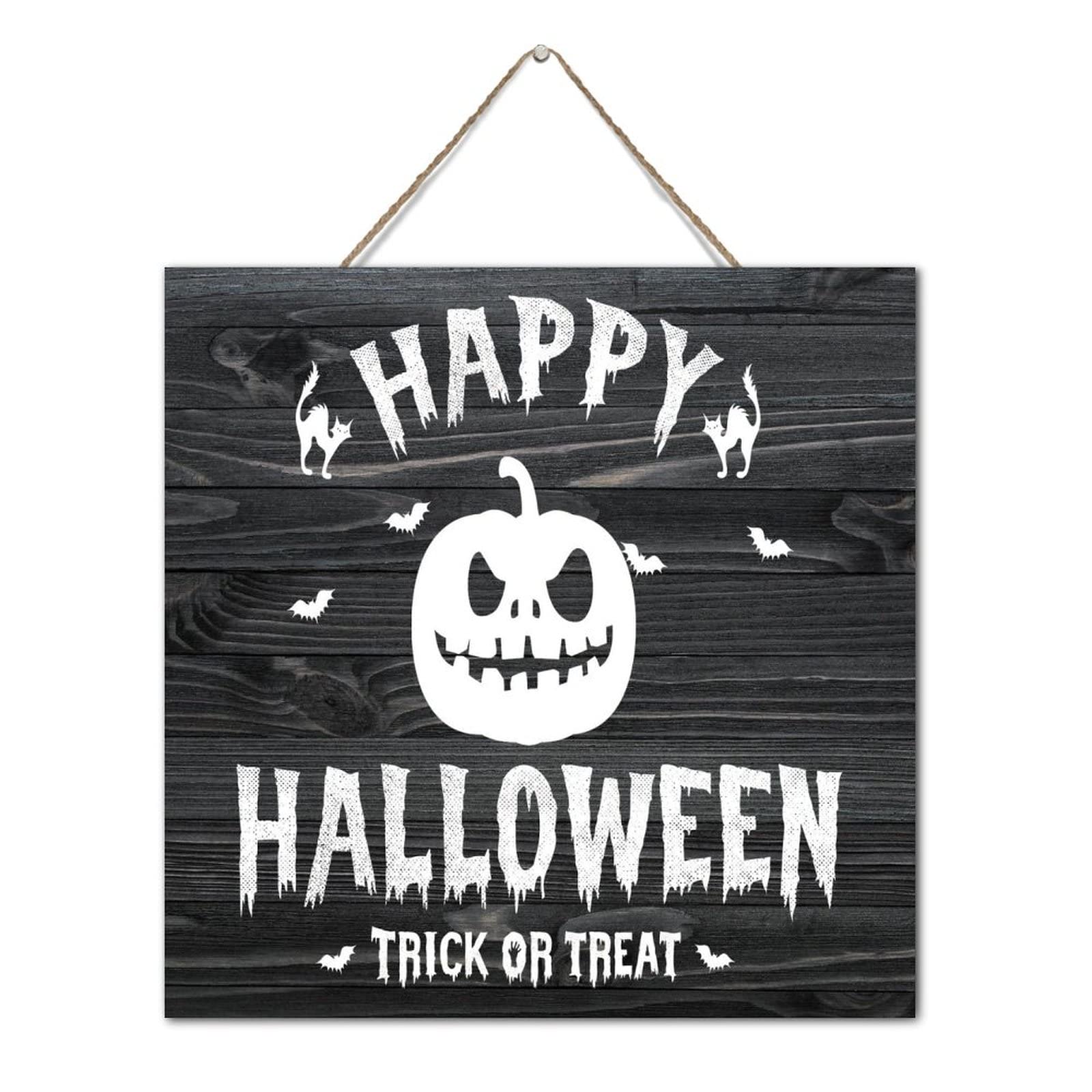 Panneau bois Happy Halloween pour résoudre le manque d'ambiance de chambre