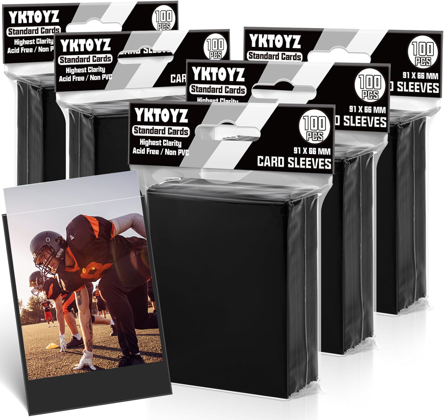 500 Pcs Card Sleeves Toploaders for Trading Cards, Soft Cards Sleeves Baseball Cards Sleeves Protectors Penny Soft Sleeves Compatible with Trading Cards, MTG Cards