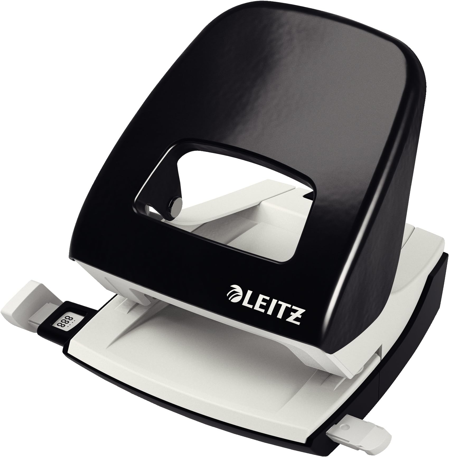 Leitz Hole Punch, 30 Sheets, Guide Bar with Format Markings, Metal, NeXXt Range, 50080095 - Black
