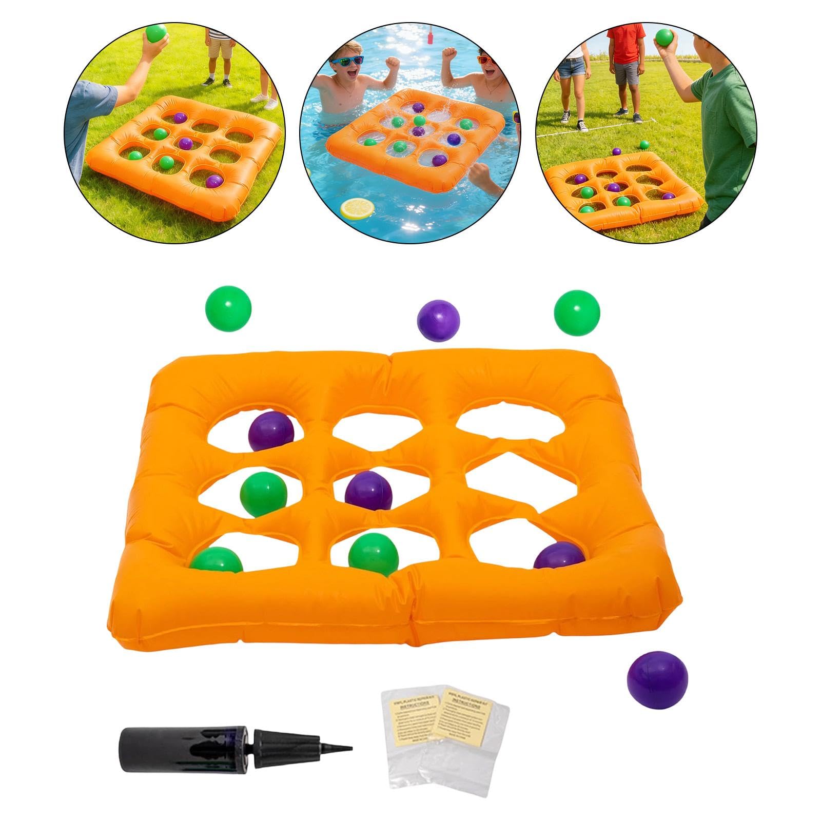predolo Juego de flotadores de Piscina con 10 Pelotas, Inflable, para lanzar al Libre, para Adultos.