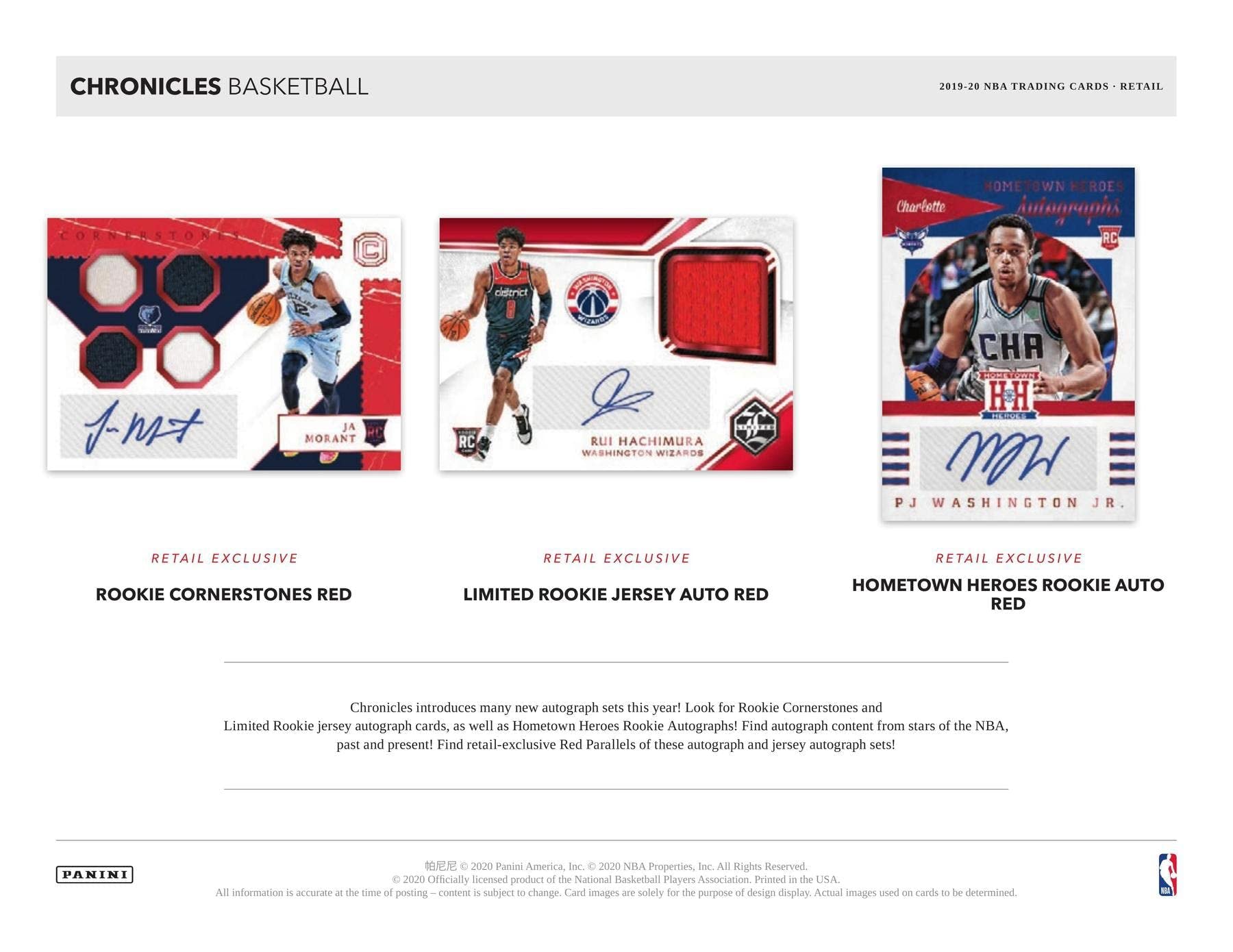 Amazon.com: 2019/20 Panini Chronicles NBA Basketball HANGER box 
