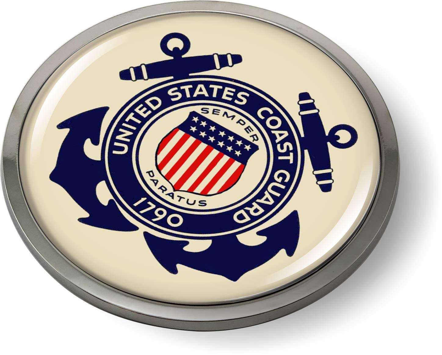 BestLicensePlateFrames Guardia Costera de los Estados Unidos 3D abovedado coche emblema insignia stic - Imagen 3 de 18