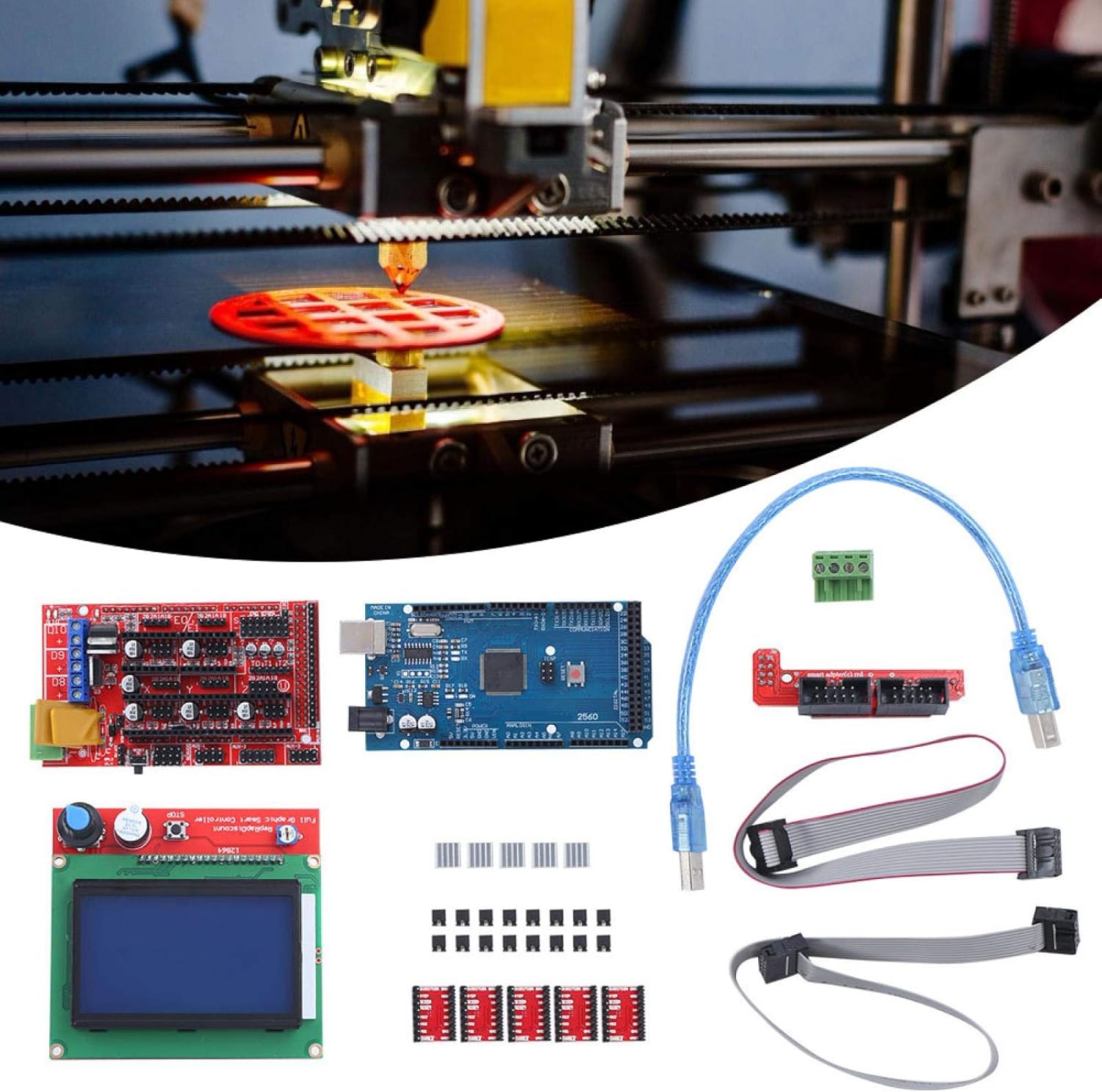3D Printer Controller Kit, Made of Quality PCB Material
