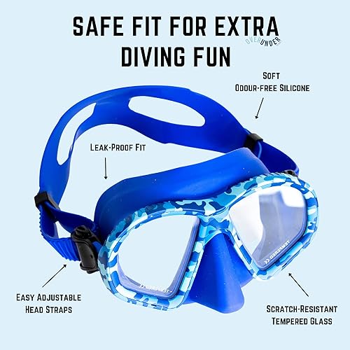 Miniatura 2 de Gafas para niños con cubierta para la nariz, divertidas, seguras para niños y adultos jóvenes, cómoda máscara de esnórquel para nadar en piscinas o