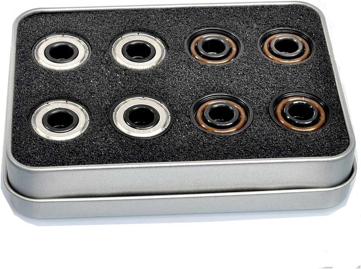 Bearings 16Pcs Black Ceramic Bearing 8x22x7mm Roller Skate Bearings 7 Balls Bearing