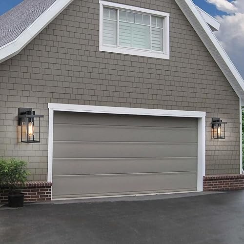 Miniatura 6 de tewei Luces exteriores para casa, lámparas exteriores negras de 11 pulgadas, antioxidante, impermeable, lámpara de pared para exteriores, aplique de