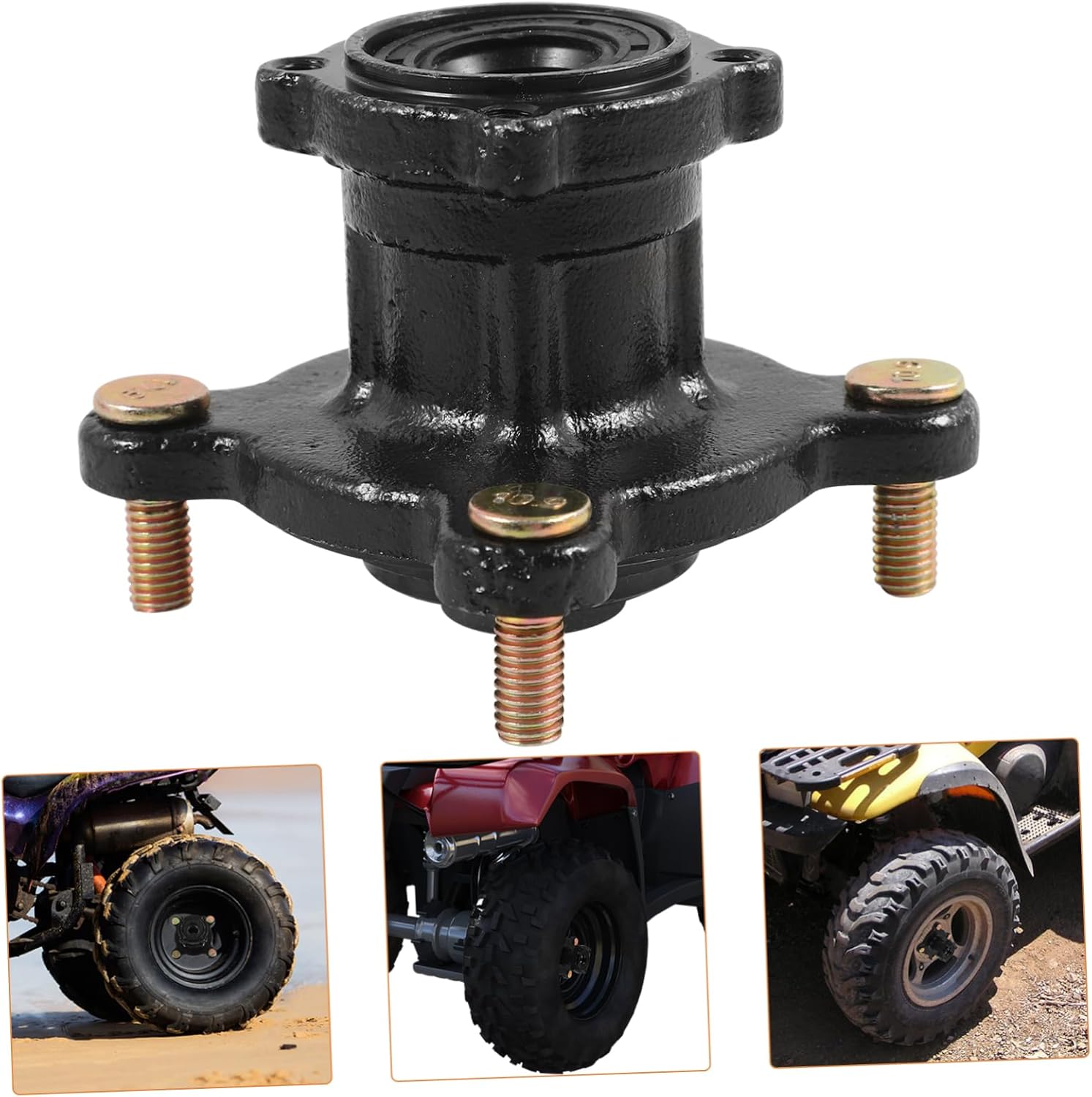 2pcs Go Kart Front Wheel Hub Assembly Rim for Atv Go Kart Rims Hub Brakes Fit