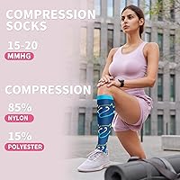 Vista 2 de Sooverki - Calcetines de compresión de cobre para circulación, para mujeres y hombres, 6 pares, para correr, atletismo, medicina, enfermería, viajes