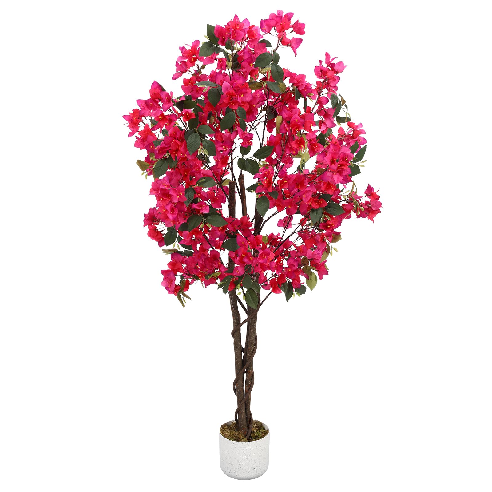 GarveeLife Planta Artificial Bouganvillas Árbol Buganvillas Artificiales Resistente al Invierno Planta 120 cm/150 cm Flores Árbol Artificial En Maceta