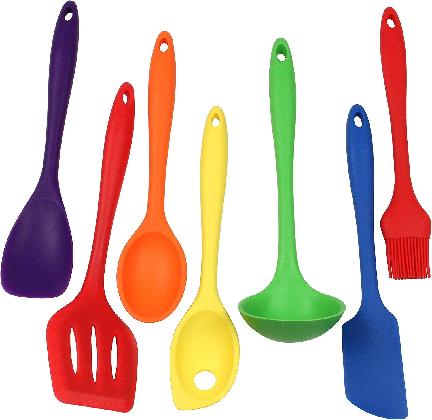Chef Craft 42087 Premium Silicone Kitchen Tool and Utensil Set, Assorted, 7 Piece Set