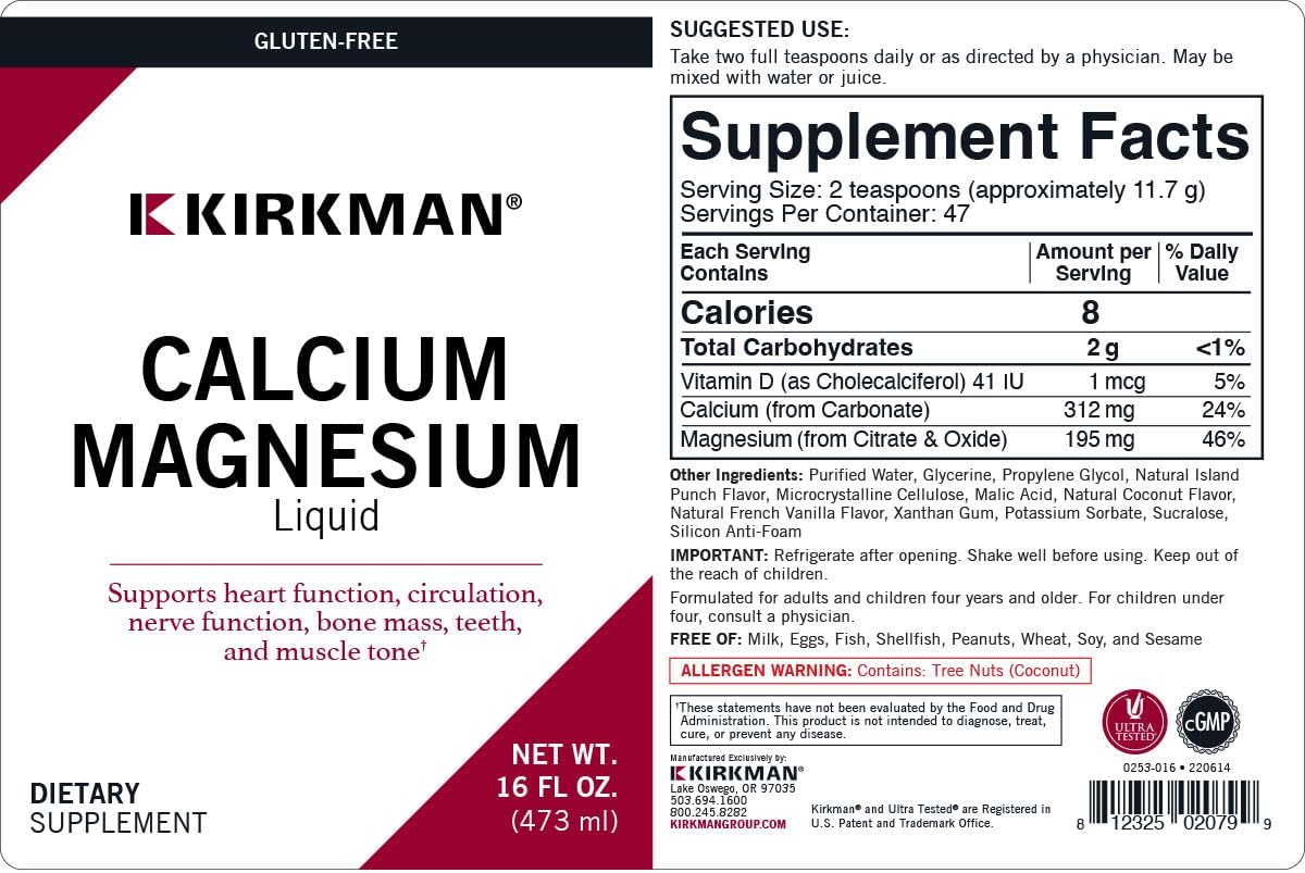Calcium Magnesium Liquid 16oz *