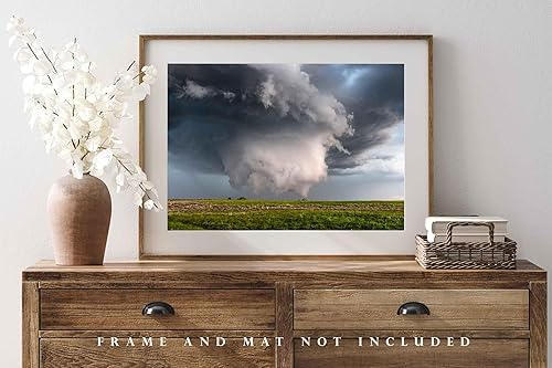 Miniatura 4 de Supercell Thunderstorm Photography Print (Not Framed) Picture of Mesocyclone Wall Cloud at Ground Level on Stormy Spring Day in Oklahoma Panhandle