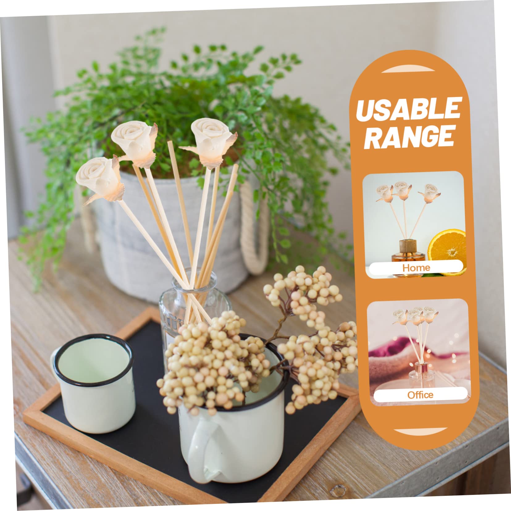 STOBAZA 30stücke Duftstäbchen Rosendesign Aromatherapie Diffuser Für Ätherische Öle Dekorative Raumduftstäbchen Für Bad Schlafzimmer Und Wohnzimmer Ohne Flamme Sicher Und Stilvoll