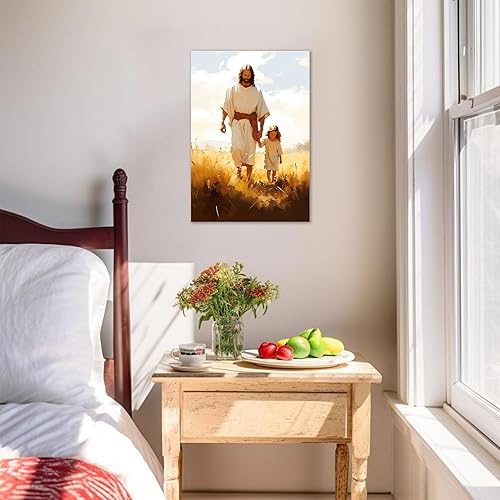 Vista 85 de Arte de pared de Jesús y el niño, póster minimalista bohemio cristiano, lienzo para pared, imagen abstracta de Jesús, arte cristiano religioso Jesús
