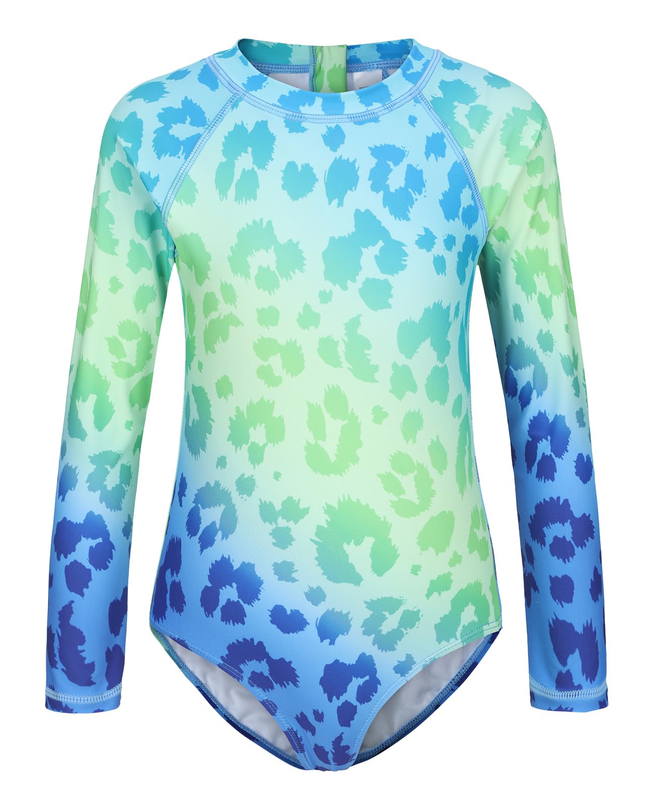 Girls One Piece Rash Guard Long Sleeve Swimsuits for Girls UPF 50+ Sun Protection Bathing Suits 3-16 Years