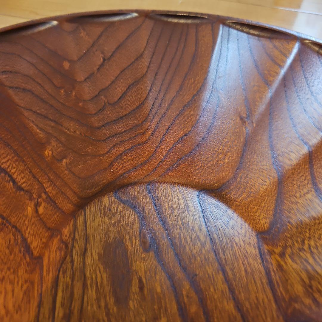 ふき漆 飾り盆40cm 木地挽き みよし漆器本舗 トレー お盆 木製 40cm