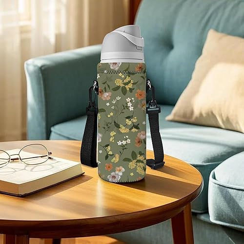 Miniatura 10 de Funda de neopreno para botella de agua, 16.9 fl oz, 25.4 fl oz, 33.8 fl oz, funda de neopreno para botella de agua, bolsa con correa de hombro