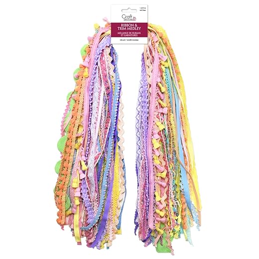 Ribbons for Crafts - 30 Yd Pack Pastel Ribbon for Hair Ribbons for Girls Spring Ribbon Craft Fabric Trim Assorted Cute Decorative Bulk Sewing Trim Wrapping Bow Making Supplies Variety Scraps Bundle
