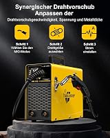 HAXIAOER 145A 3-in-1 Inverteres Hegesztőgép Gáz Nélküli Porbeles Huzalhoz - MIG/MMA/TIG Funkcióval, LED Kijelzővel, Szinergikus Huzaladagolá 4