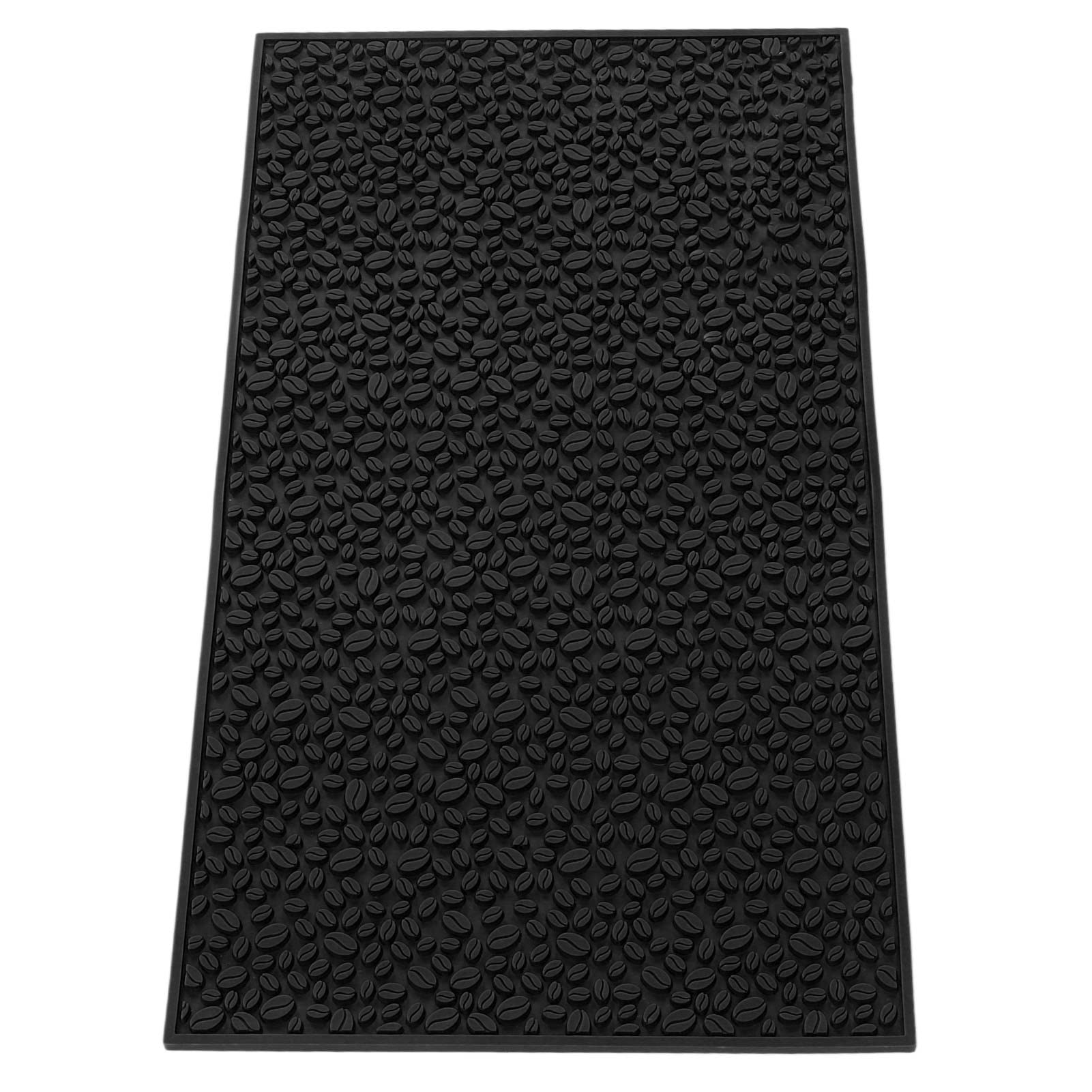 Alfombrilla para Derrames de Barra de PVC de 70x40 Cm, Alfombrilla de Drenaje para Barra Antideslizante, Alfombrilla de Secado Resistente Al Calor, Alfombrilla de Servicio sin Perfume para(negro)