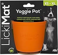 Vista 1 de LICKIMAT Yoggie Pot - Distracción, diversión y enriquecimiento. Dispensador de golosinas de lamer de goma duradero para todos los tamaños de perros